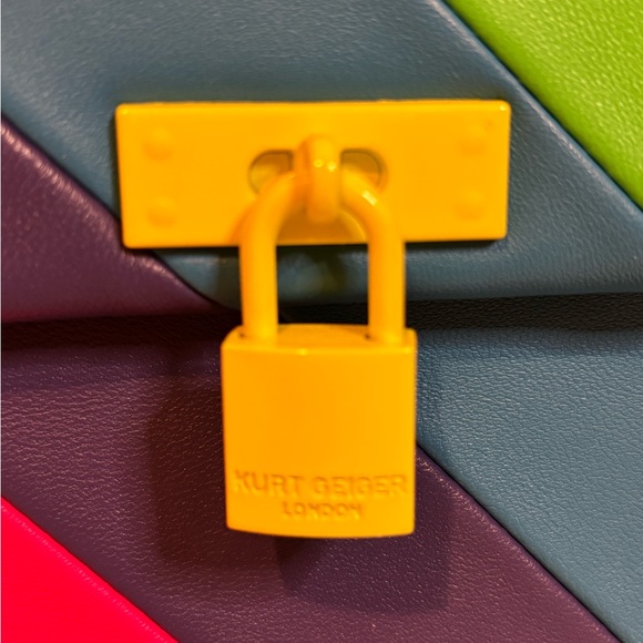 Kurt Geiger The Brixton Neon Rainbow Shoulder Bag - Picture 2 of 14